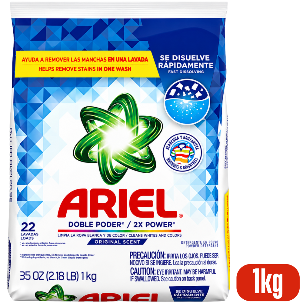 Ariel Powder Detergent 2x Power 1 kg