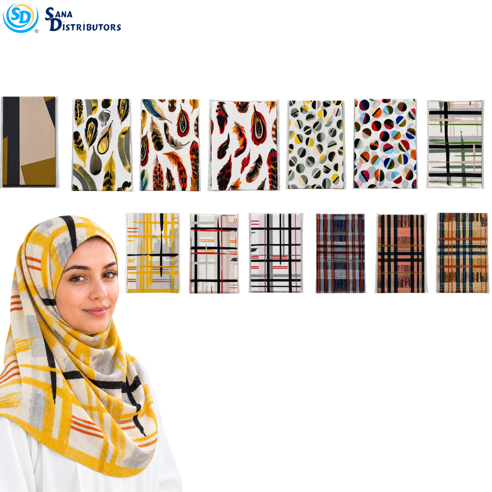 Hijab - Cotton 70" X 35" - Assorted Colours