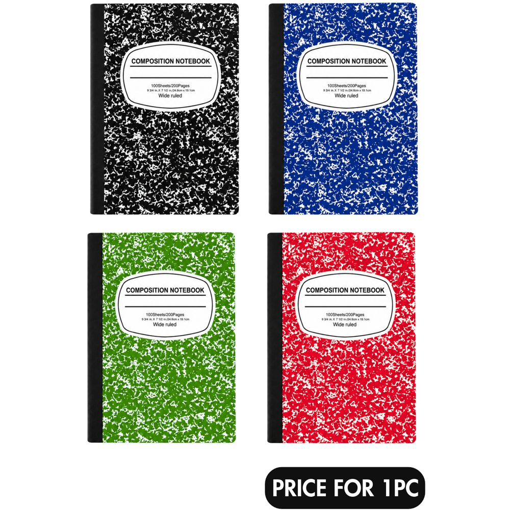 Composition Notebook 100 Sheets - Assorted Colours