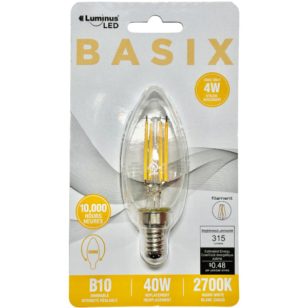 Basix 4.7 W LED Chandelier Small Base 12x