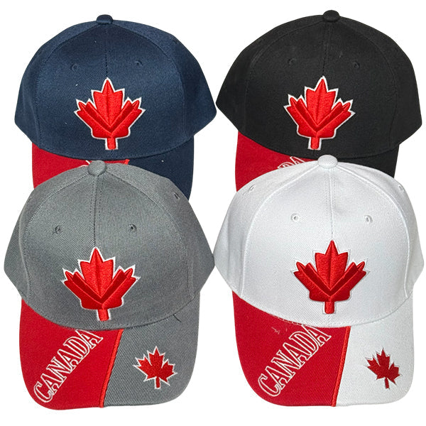 Zoran Canada P-cap 3D Embroidered Maple Leaf 2 Tone Visor