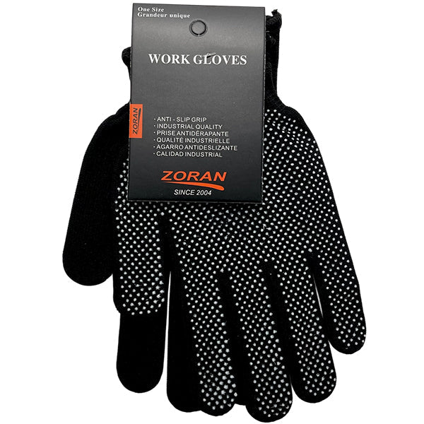 Zoran Gray and Black Dotted Working Gloves