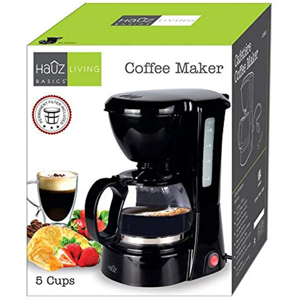 HAUZ 5 Cup Coffee Maker Black 1 ct