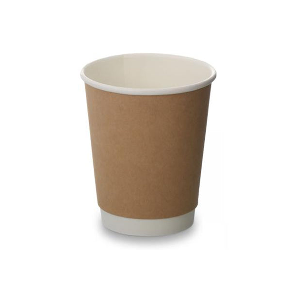 Maher 8 oz Brown Double Wall Cup 25-Pack