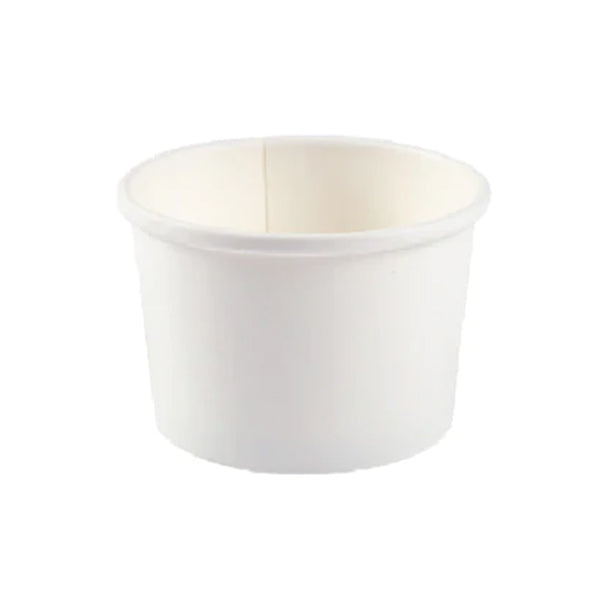Maher 4 oz White Food Container Double Coated 50-Pack