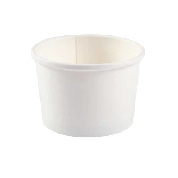 Maher 12 oz White Food Container Double Coated 25-Pack