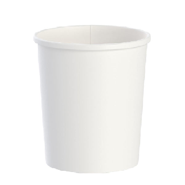 Maher 24 oz White Food Container Double Coated 25-Pack