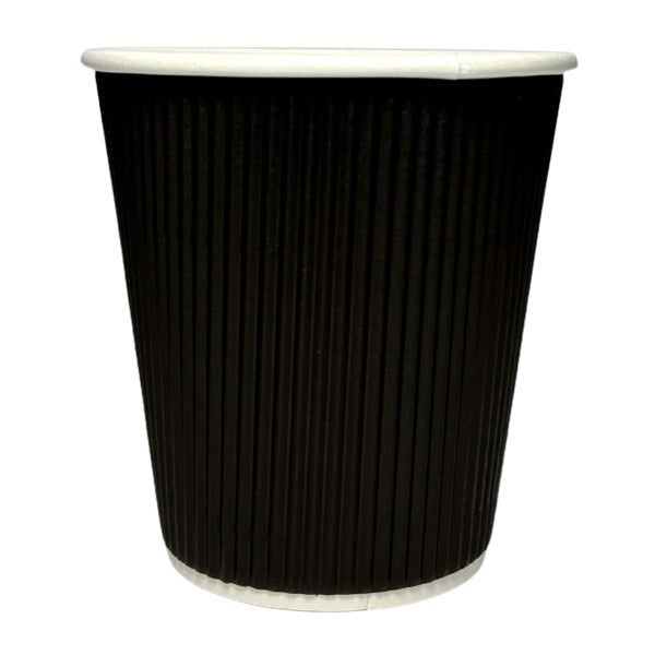 Maher Products 10 oz Black Ripple Wall Cup 25-Pack