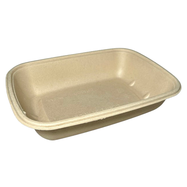 Maher Products Sugarcane Rectangle Compostable Base 1000 mL 50-Pack