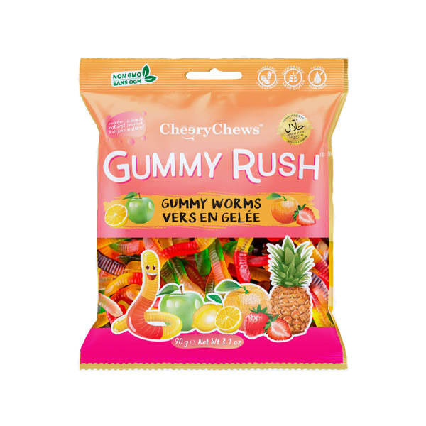 Cheery Chews Gummy Worms Mixed Flavors 90 g
