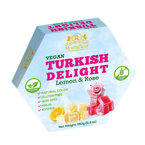 Rochefleur Vegan Turkish Delights Lemon & Rose 150 g