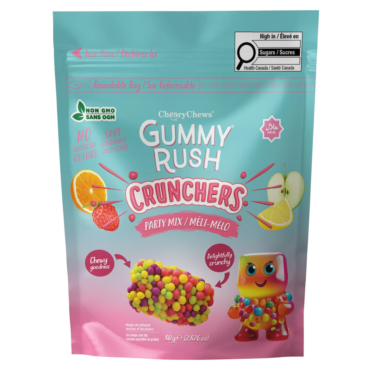 Gummy Rush Crunchers Party Mix 80 g