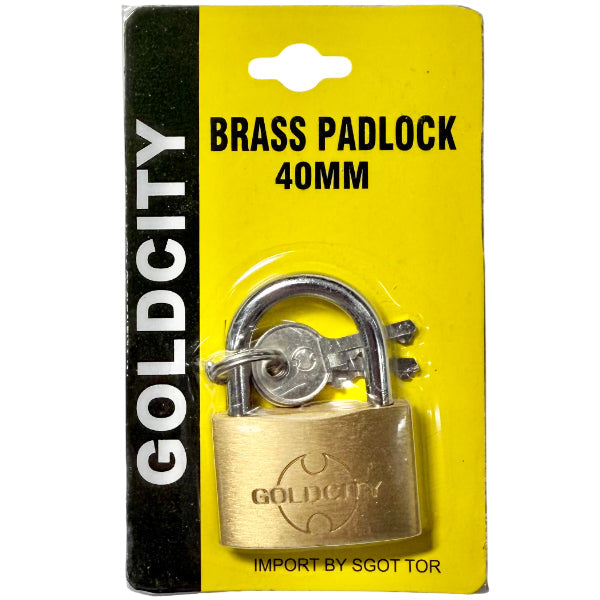 Gold City Brass Padlock 40mm