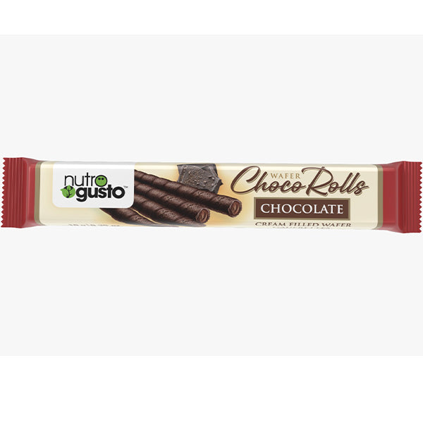 Nutrogusto Wafer Choco Rolls Vanilla Cream Filled 200 g