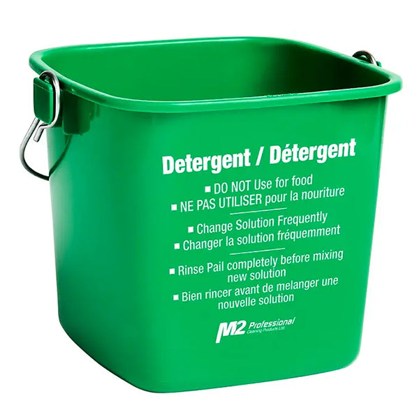 M2 Professional 6QT Green Cleaning Pail- Detergent