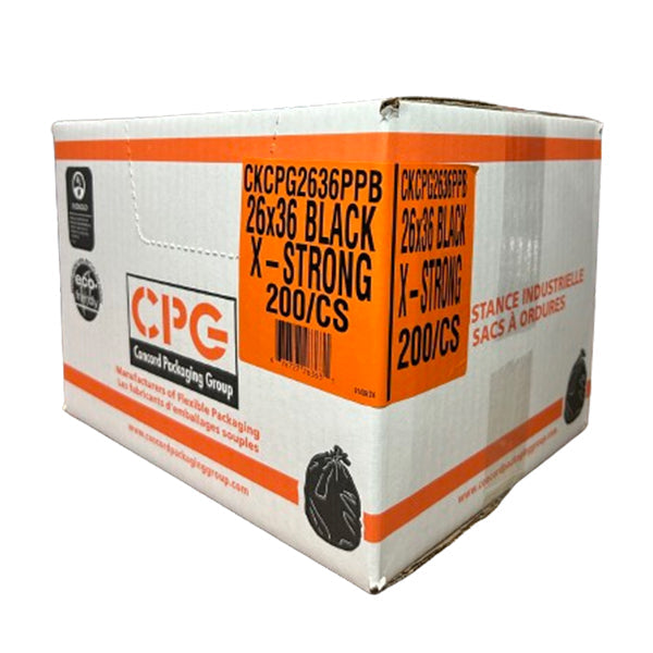 CPG X- Strong Black Garbage Bags 36 200-Pack