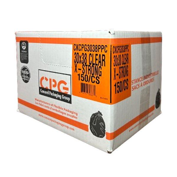 CPG X-strong Clear Garbage Bags 38 150-Pack
