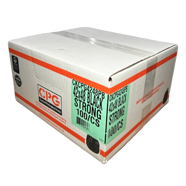 CPG Strong Black Garbage Bags 48 100-Pack