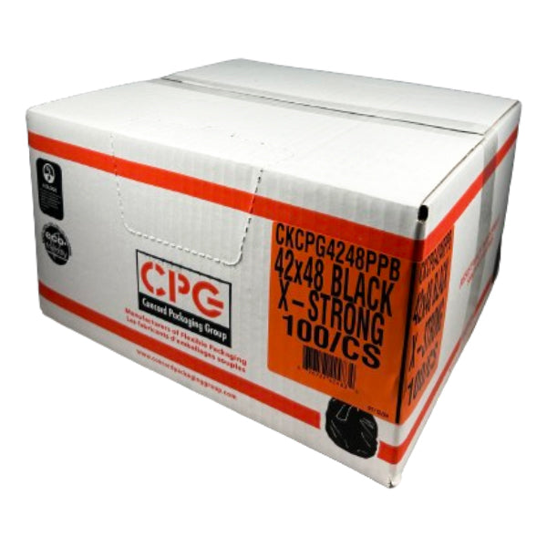 CPG X-strong Black Garbage Bags 48 100-Pack