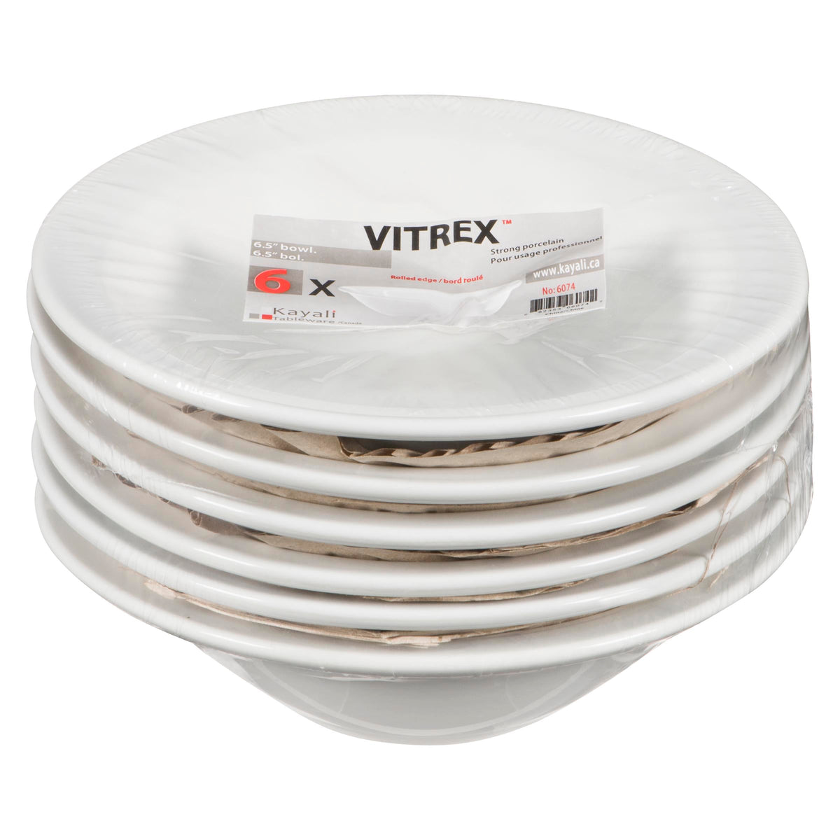 Vitrex 6.5IN Bowl with Rim 6-Pack