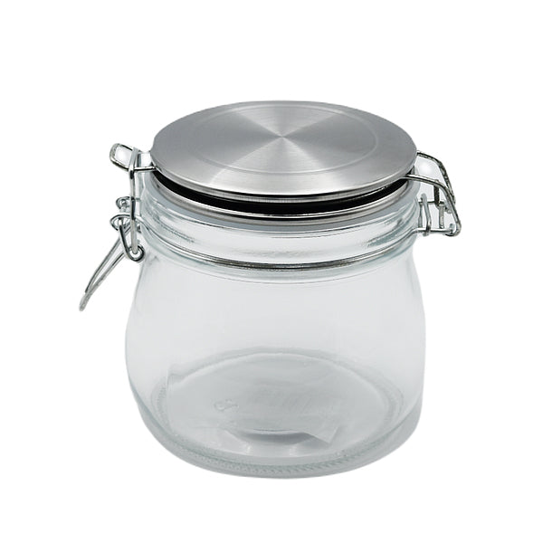 Leona Glass Jar W/metal Lid 500 mL