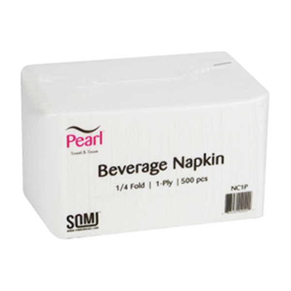 Pearl Beverage Napkins 1PLY 500 ct
