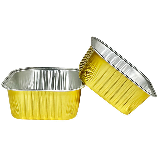 Ml Packaging 3IN Square Foil Cup Gold 100-Pack