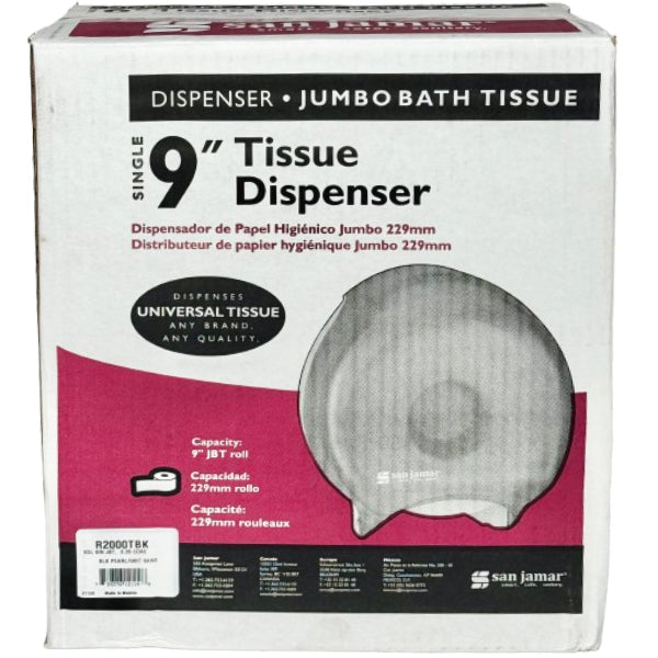 San Jamar Bathroom Tissue Dispenser 9in Black