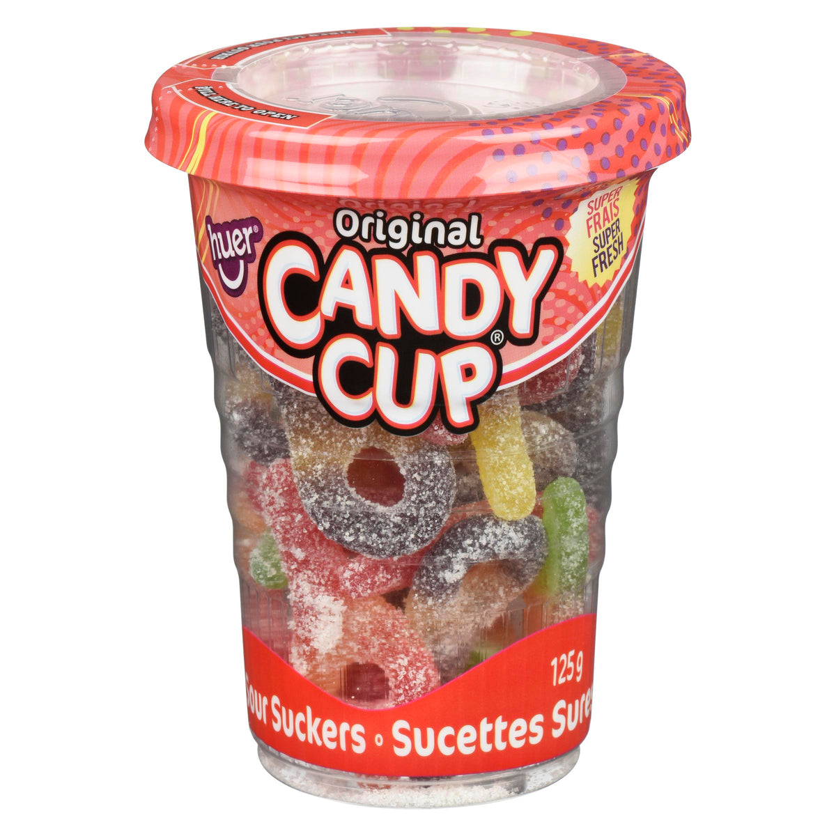 Huer Foods Candy Cup Sour Suckers 125 g