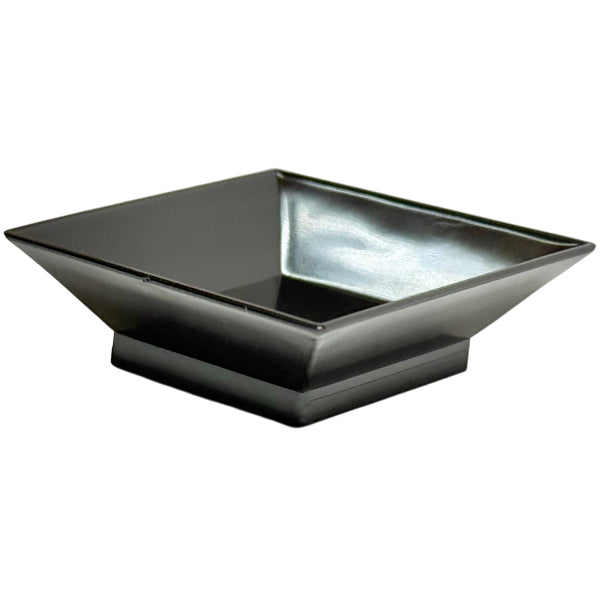 Party Couture Black Mini Square Plates 2.5IN 24-Pack