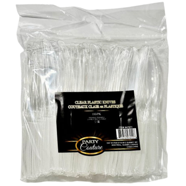Madison Clear Knives 100 ct
