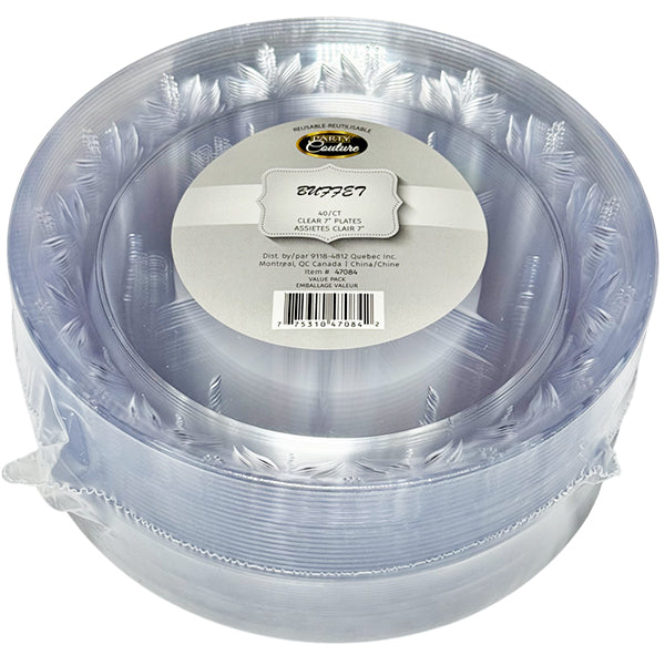 Madison Clear Buffet 7IN Plates 40 ct