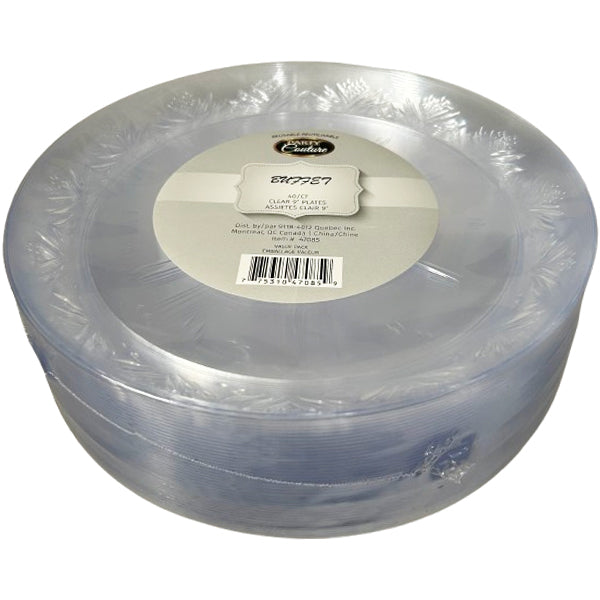 Madison Clear Buffet 9IN Plates 40 ct