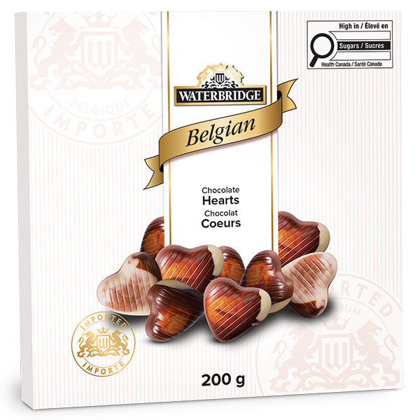 Waterbridge Belgian Hearts Chocolate 200 g