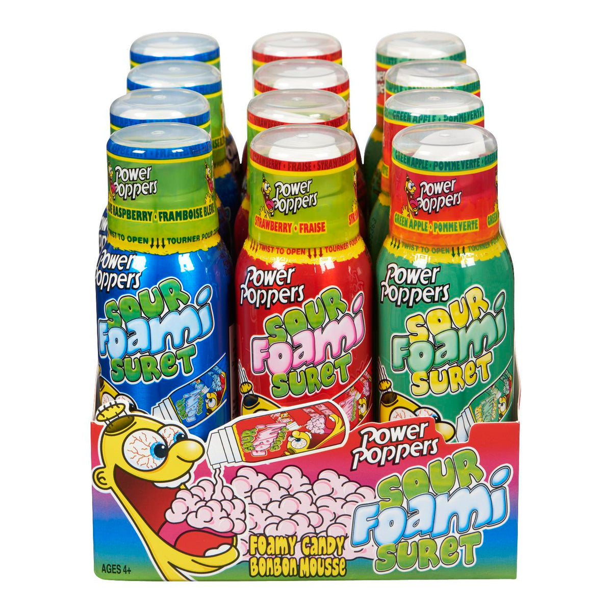 Power Poppers Sour Foami 12 ct