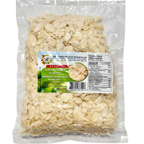 Img Satin Almond Sliced Blanched 500 g