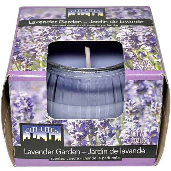 Citi Lites Lavender Garden Globe Jar Candle 3 oz