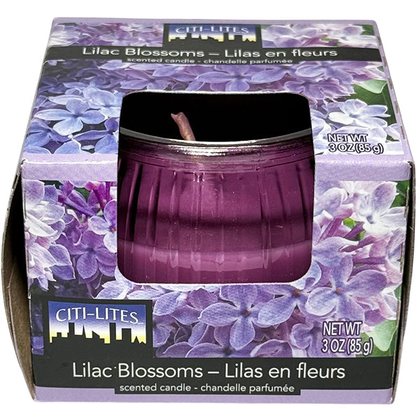 Citi Lites Lilac Blossom Globe Jar Candle 3 oz