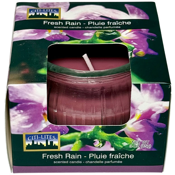 Citi Lites Fresh Rain Globe Jar Candle 3 oz