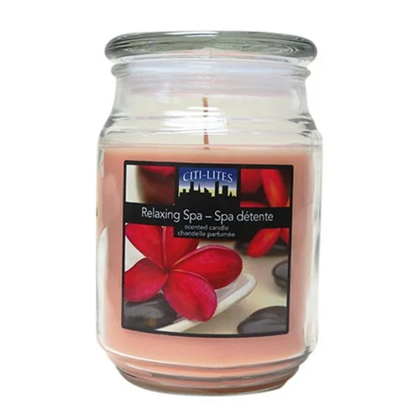 Citilites Relaxing Spa Apothecary Jar Candle 15 oz