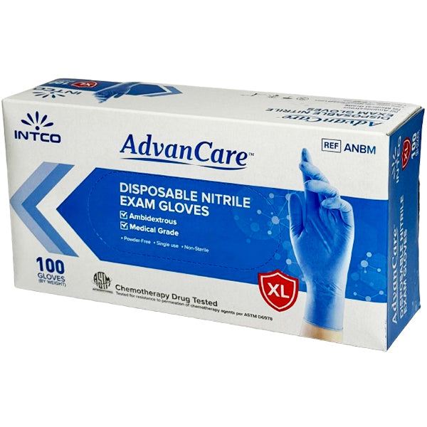Advancare Nitrile Gloves Xlarge 3.5MIL 100 ct