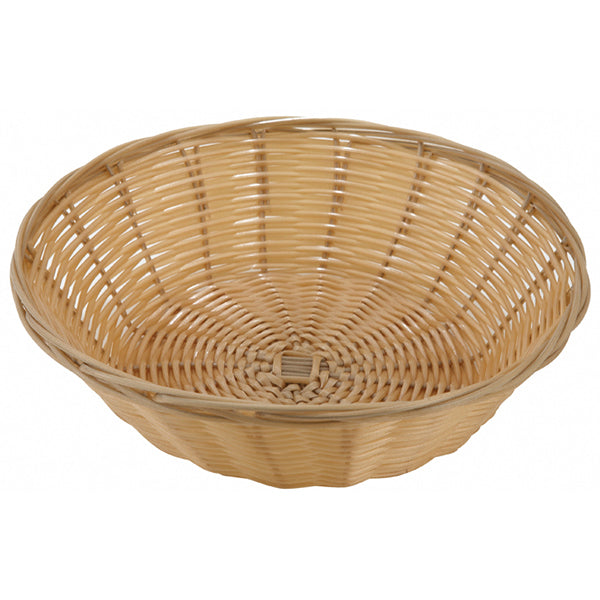 Winco Poly Woven Basket Natural Round 12 ct