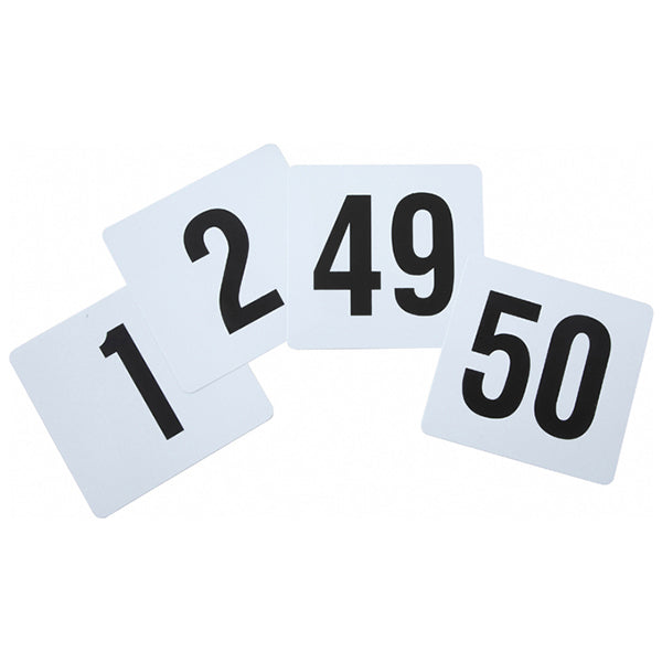 Winco Plastic Table Number Set 50-Pack