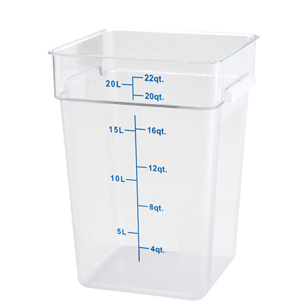 Winco Translucent Square 22QT Storage Container