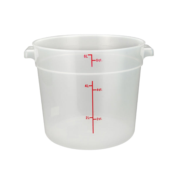 Winco 6qt Round Food Storage Container