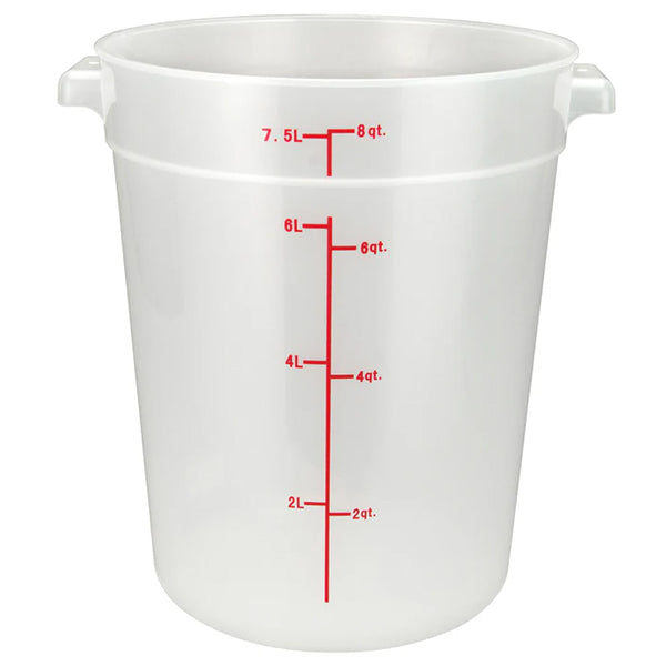 Winco 8qt Round Food Storage Container