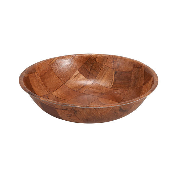 Winco Woven Wood Salad Bowl 14IN