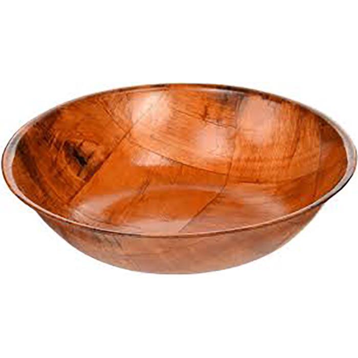 Winco 8in Woven Wood Salad Bowl