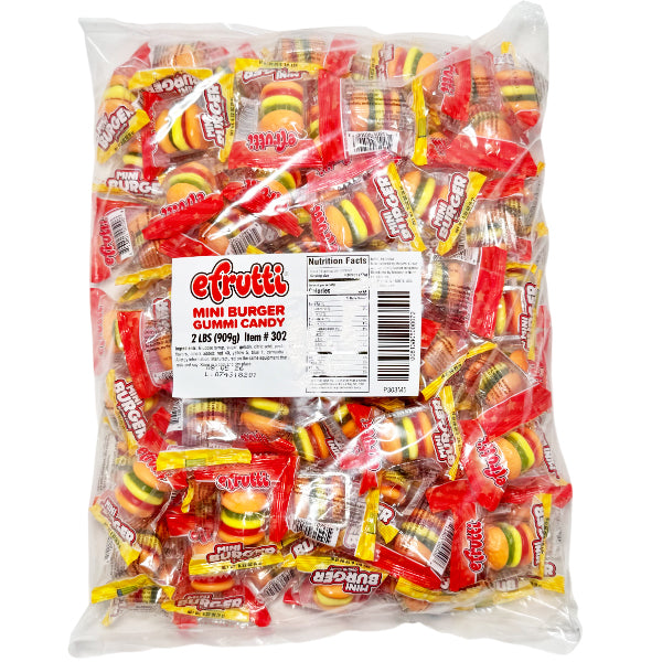Efrutti Mini Burger Gummy Bulk 101 ct
