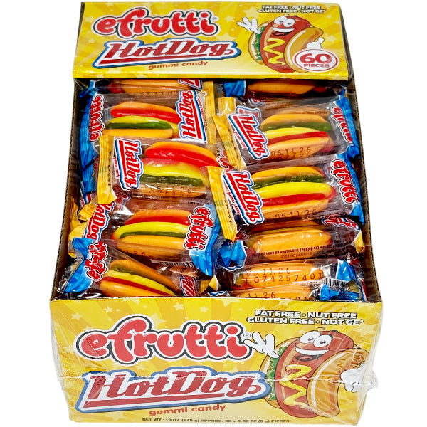 Efrutti Hot Dog Gummi Candy 60 ct